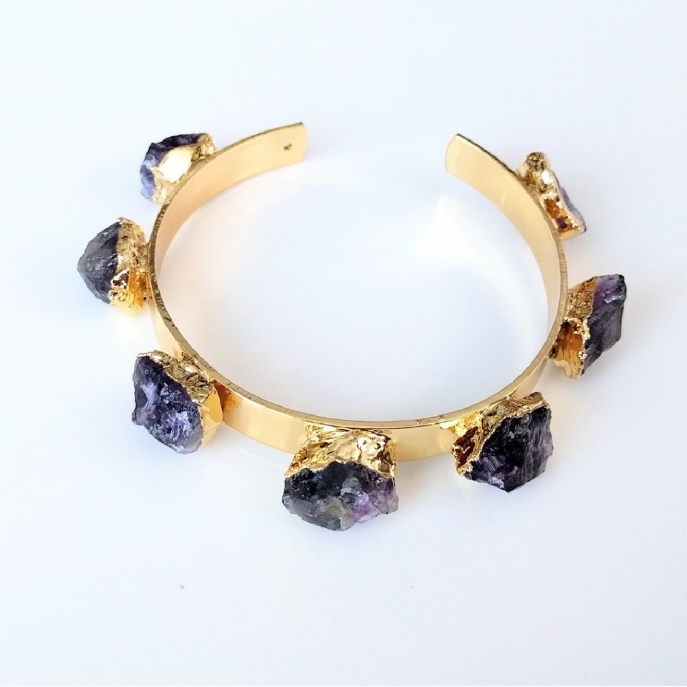 Amethyst Bangle Bracelet - Picture 3 of 5